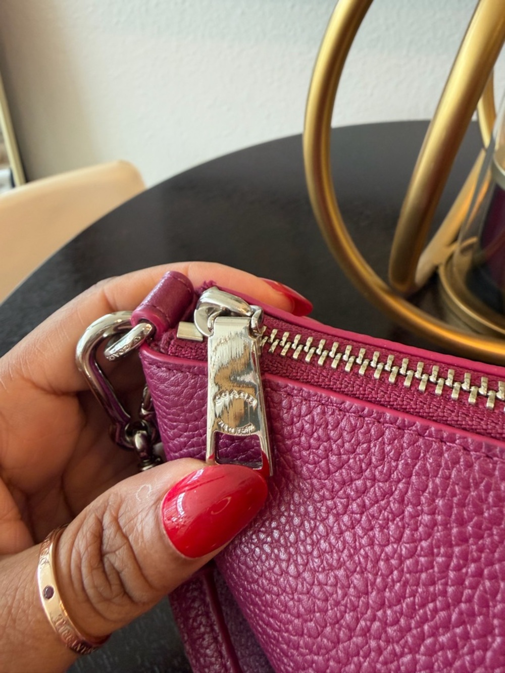 Coach Pink Pebbled Leather Prairie Satchel with Crossbody Strap - Picture 3 of 7